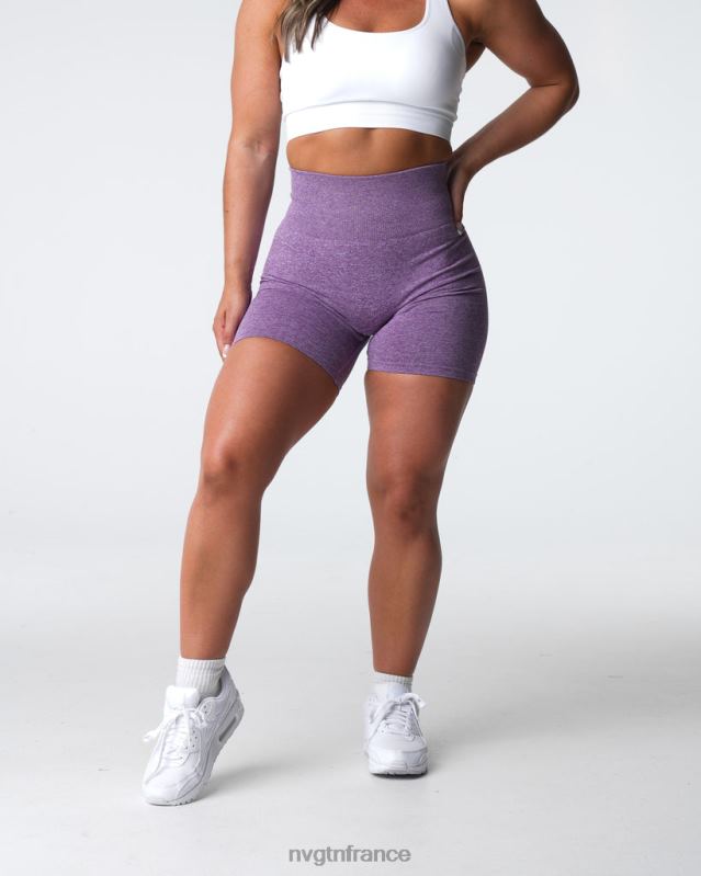 femmes XJRR2403 violet aptitude NVGTN short froissé sans coutures