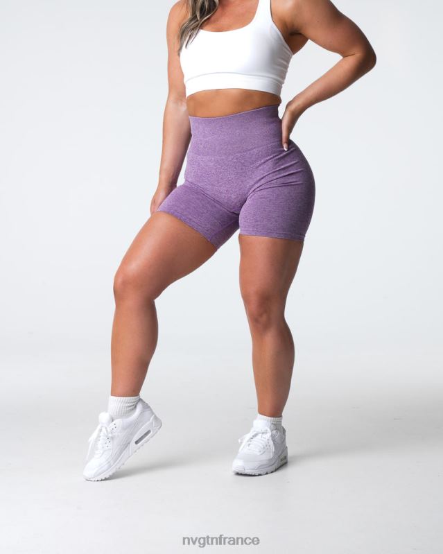 femmes XJRR2403 violet aptitude NVGTN short froissé sans coutures