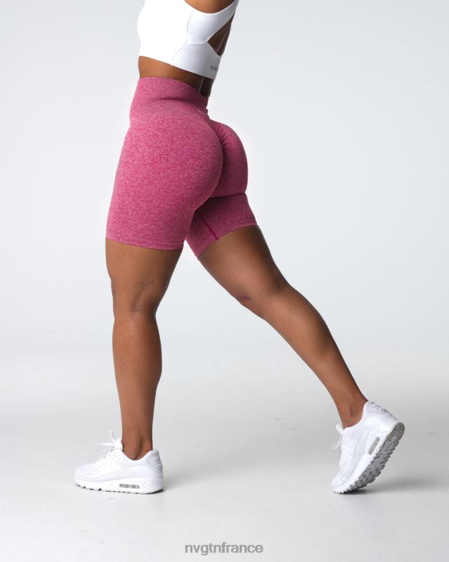 femmes XJRR2404 cramoisi aptitude NVGTN short froissé sans coutures
