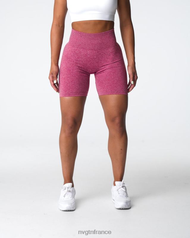 femmes XJRR2404 cramoisi aptitude NVGTN short froissé sans coutures