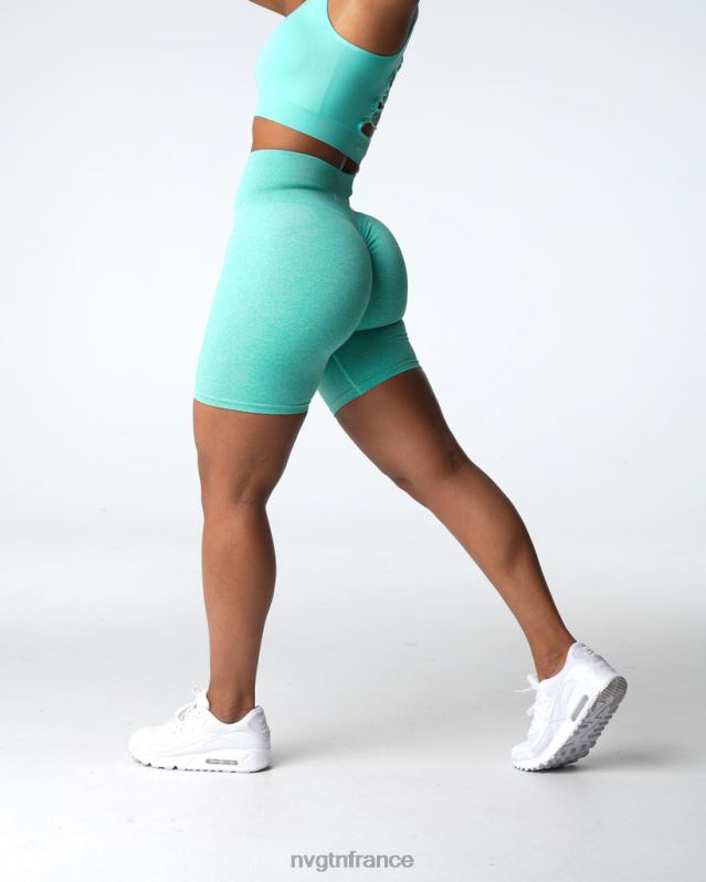 femmes XJRR2406 menthe aptitude NVGTN short froissé sans coutures