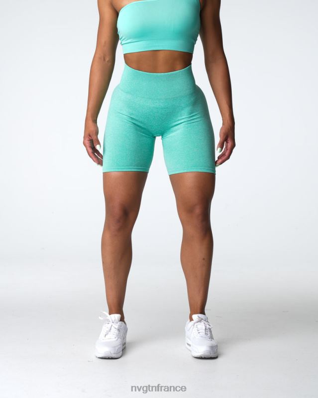 femmes XJRR2406 menthe aptitude NVGTN short froissé sans coutures