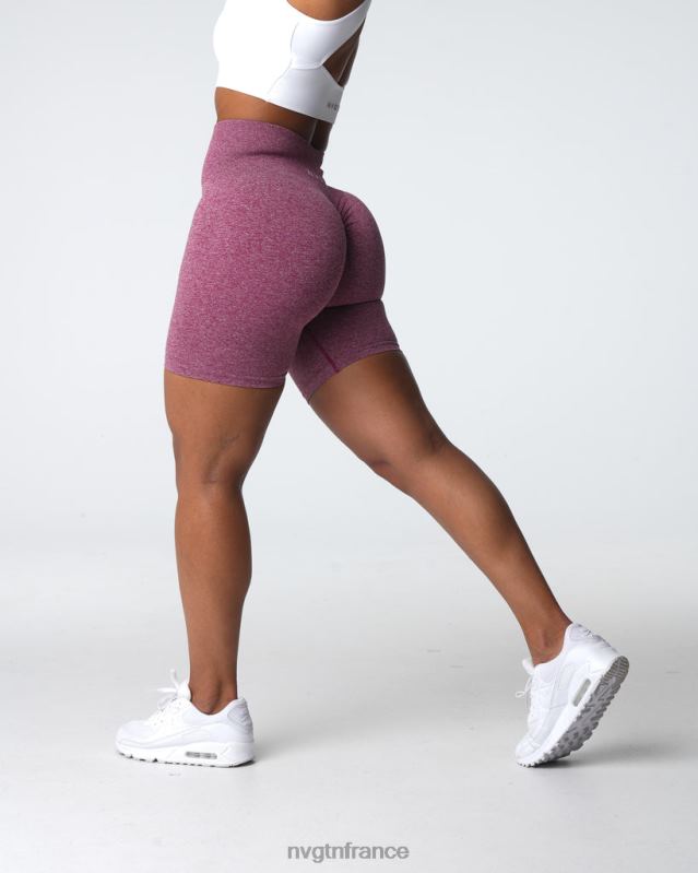 femmes XJRR2410 bordeaux aptitude NVGTN short froissé sans coutures
