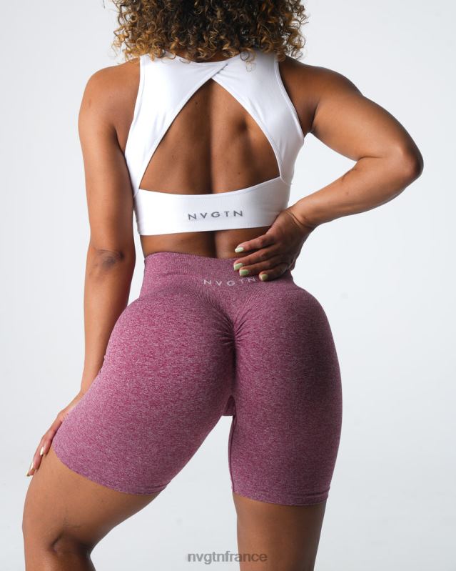 femmes XJRR2410 bordeaux aptitude NVGTN short froissé sans coutures
