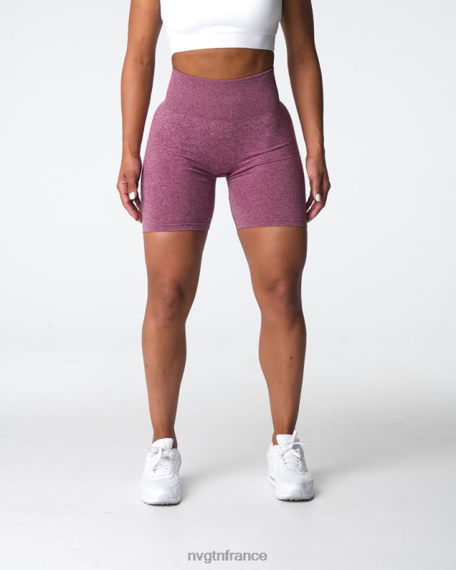 femmes XJRR2410 bordeaux aptitude NVGTN short froissé sans coutures