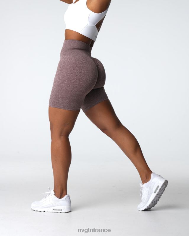 femmes XJRR2411 cacao aptitude NVGTN short froissé sans coutures