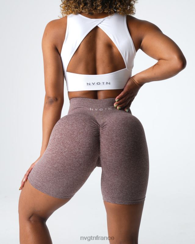 femmes XJRR2411 cacao aptitude NVGTN short froissé sans coutures
