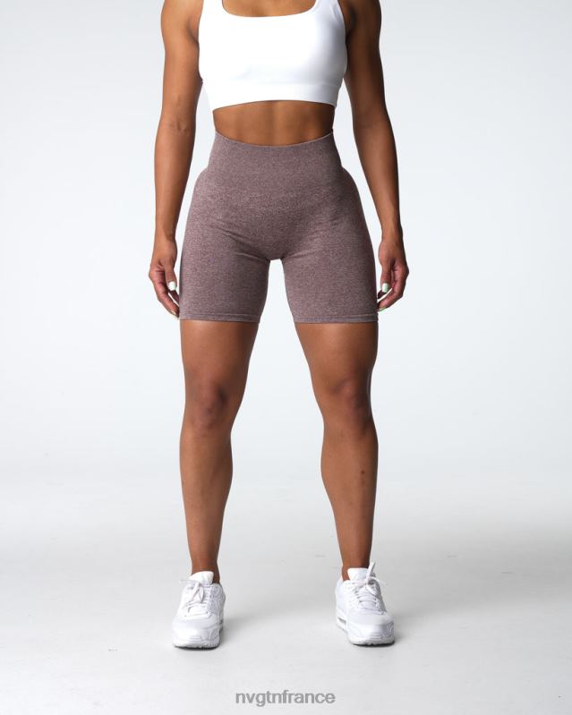 femmes XJRR2411 cacao aptitude NVGTN short froissé sans coutures