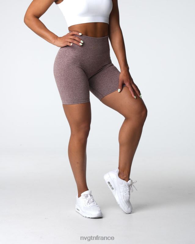 femmes XJRR2411 cacao aptitude NVGTN short froissé sans coutures