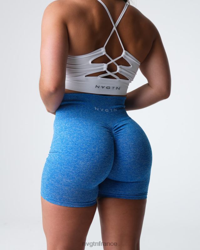 femmes XJRR2412 océan bleu aptitude NVGTN short froissé sans coutures