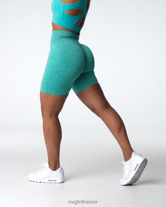 femmes XJRR2413 turquoise aptitude NVGTN short froissé sans coutures