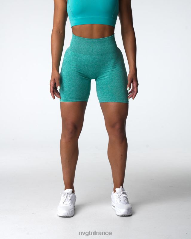 femmes XJRR2413 turquoise aptitude NVGTN short froissé sans coutures