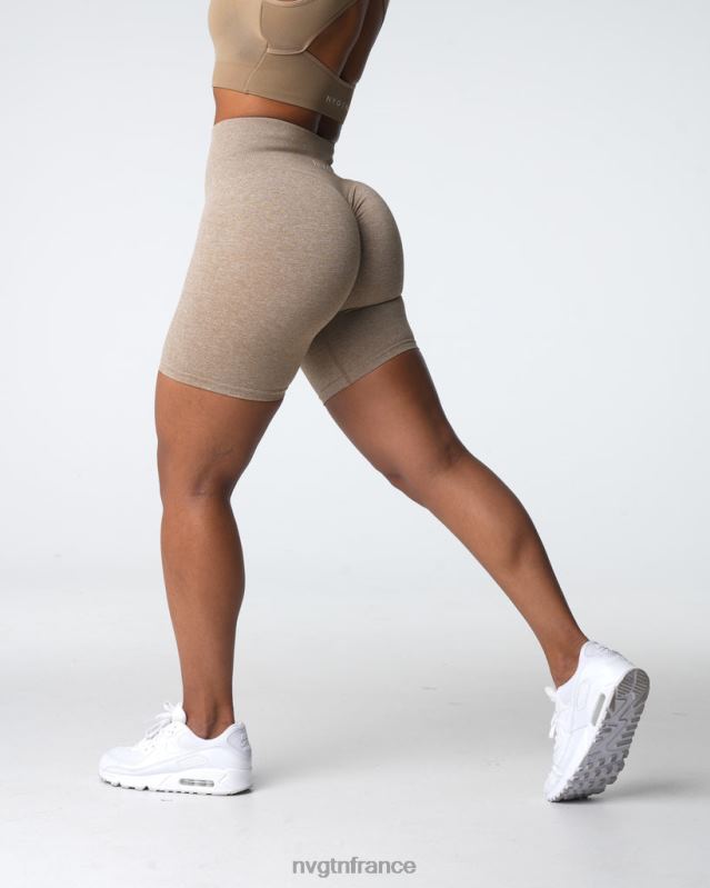 femmes XJRR2414 beige aptitude NVGTN short froissé sans coutures