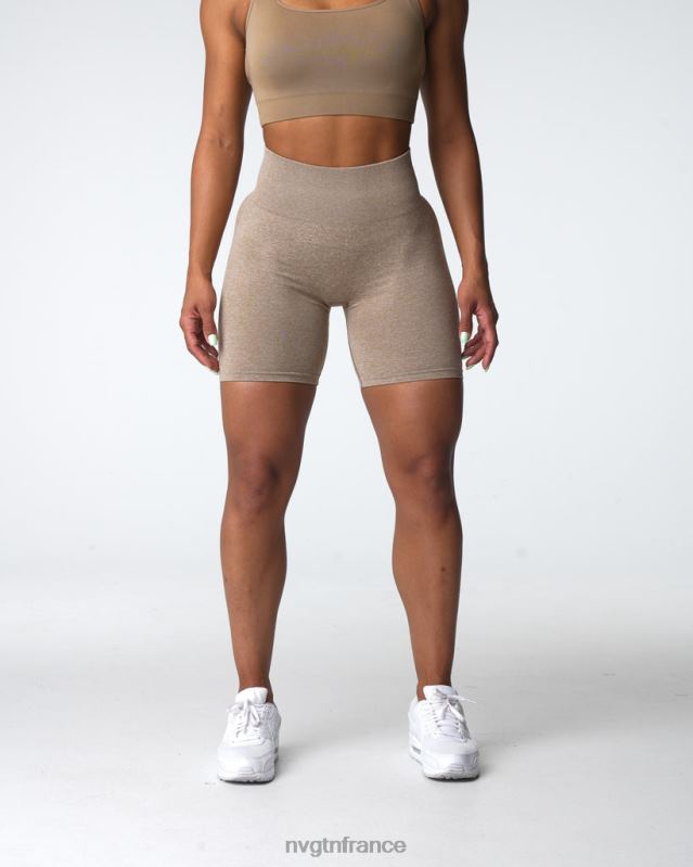 femmes XJRR2414 beige aptitude NVGTN short froissé sans coutures