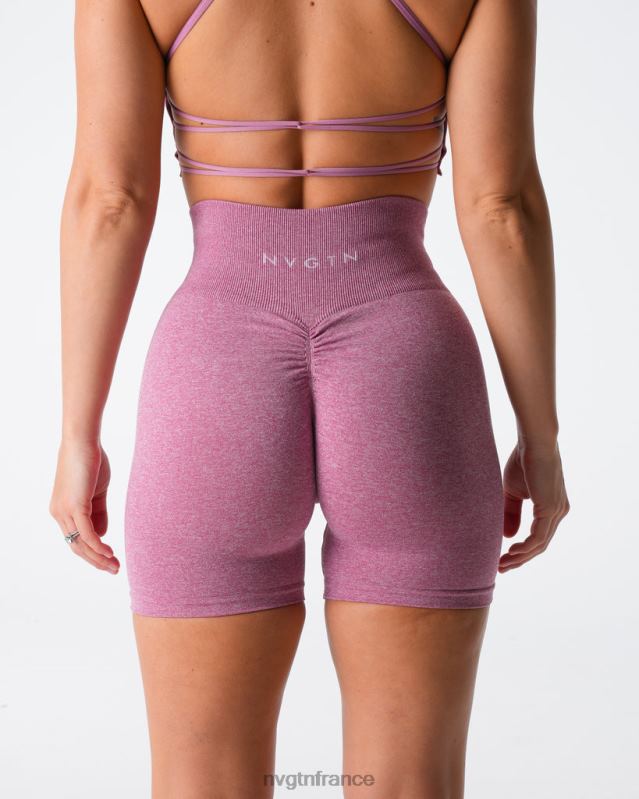 femmes XJRR2415 rose pastel aptitude NVGTN short froissé sans coutures
