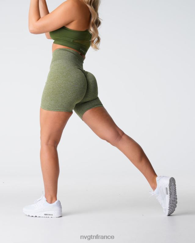 femmes XJRR2416 prairie aptitude NVGTN short froissé sans coutures
