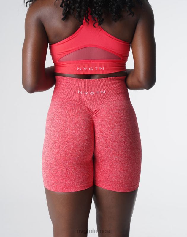 femmes XJRR2417 pomme de bonbon aptitude NVGTN short froissé sans coutures