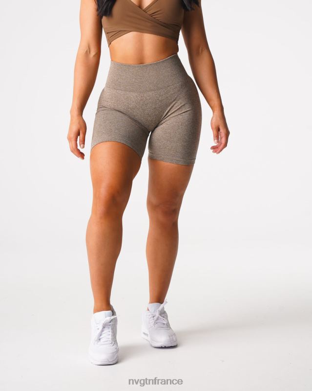 femmes XJRR2418 moka aptitude NVGTN short froissé sans coutures