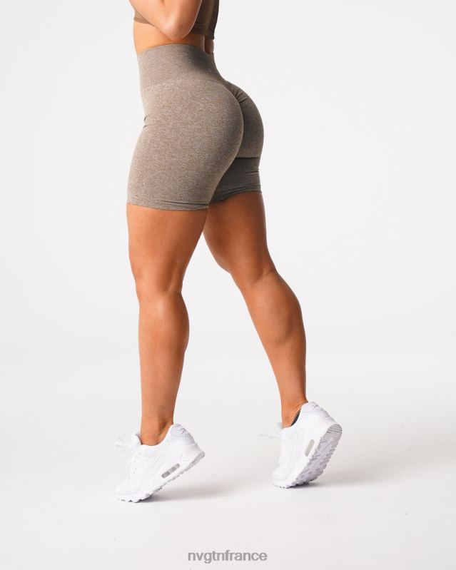 femmes XJRR2418 moka aptitude NVGTN short froissé sans coutures