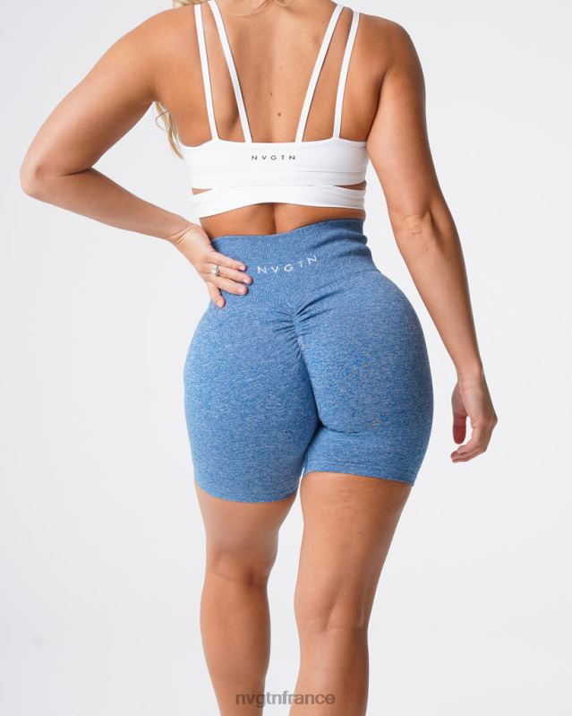 femmes XJRR2421 bleu ciel aptitude NVGTN short froissé sans coutures