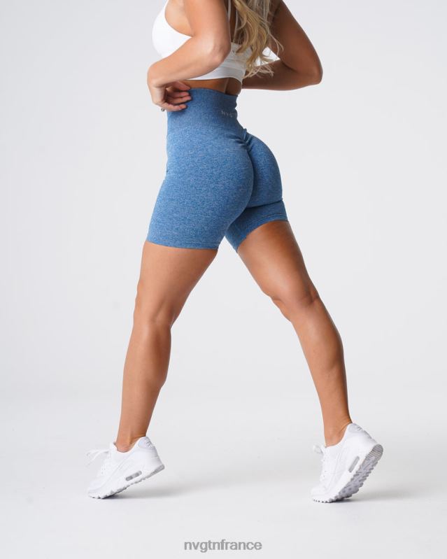 femmes XJRR2421 bleu ciel aptitude NVGTN short froissé sans coutures