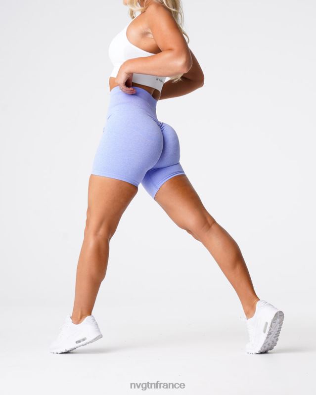 femmes XJRR2422 pervenche aptitude NVGTN short froissé sans coutures