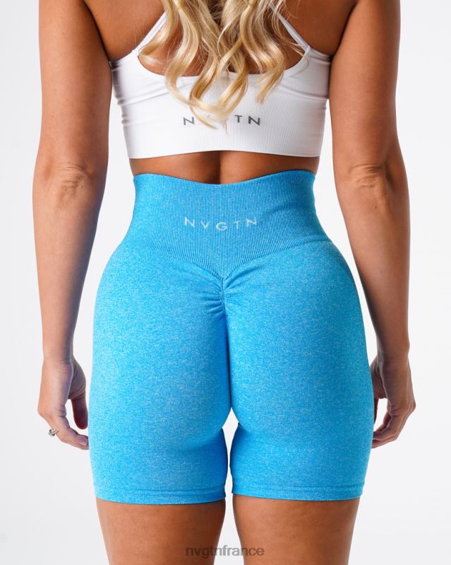 femmes XJRR2423 Caraïbes aptitude NVGTN short froissé sans coutures