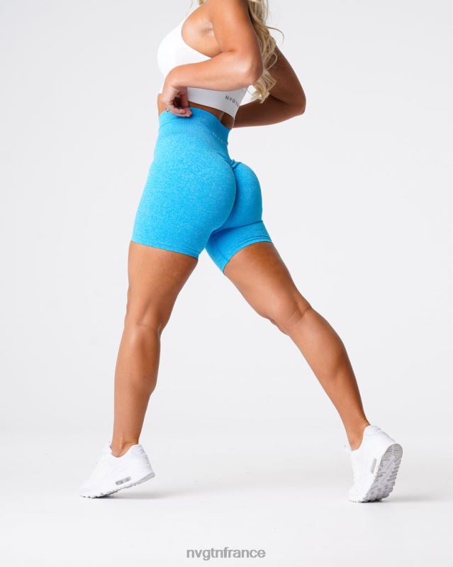 femmes XJRR2423 Caraïbes aptitude NVGTN short froissé sans coutures