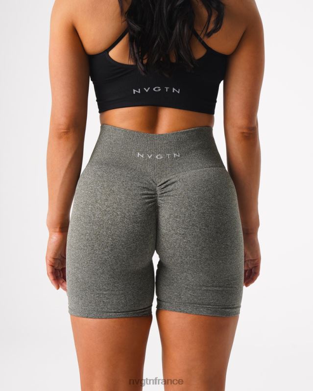 femmes XJRR2425 vert kaki aptitude NVGTN short froissé sans coutures