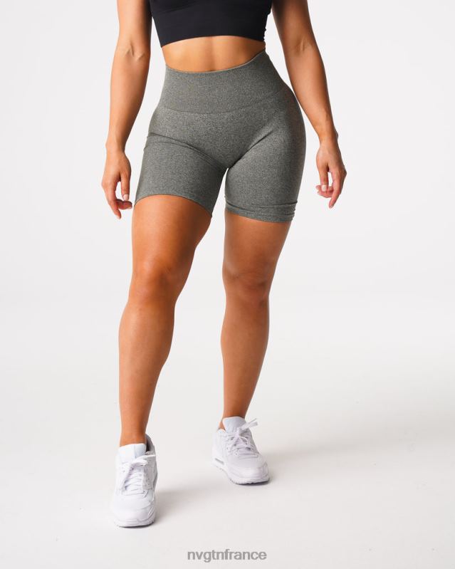 femmes XJRR2425 vert kaki aptitude NVGTN short froissé sans coutures