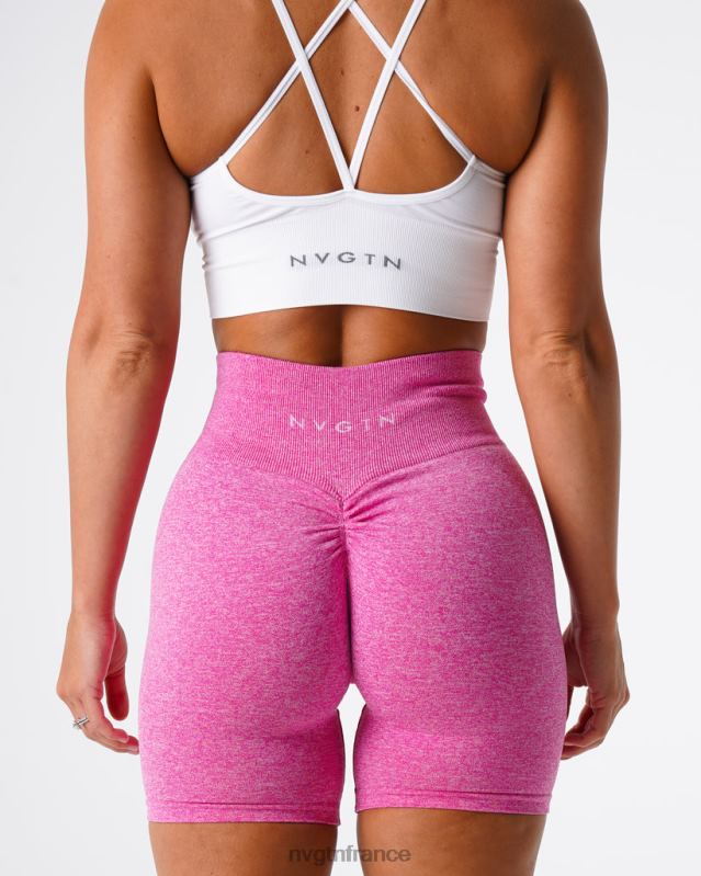 femmes XJRR2426 bubble gum rose aptitude NVGTN short froissé sans coutures