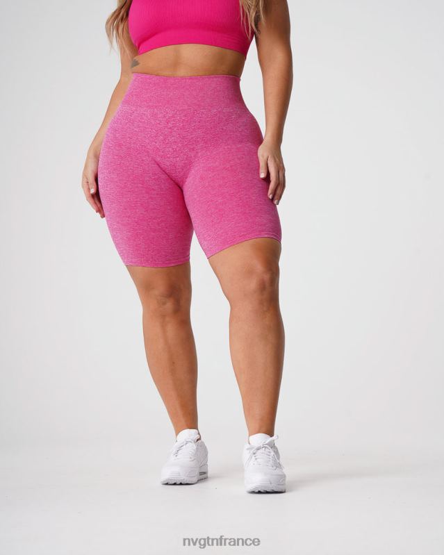 femmes XJRR2427 fuchsia aptitude NVGTN short froissé sans coutures