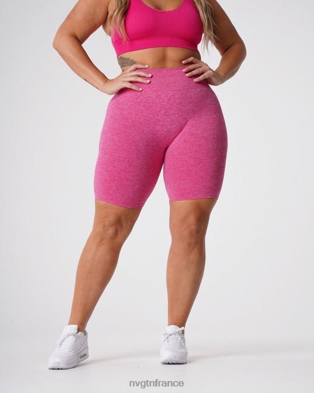 femmes XJRR2427 fuchsia aptitude NVGTN short froissé sans coutures