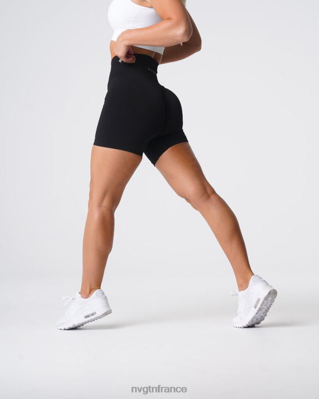 femmes XJRR2429 noir aptitude NVGTN short uni sans couture