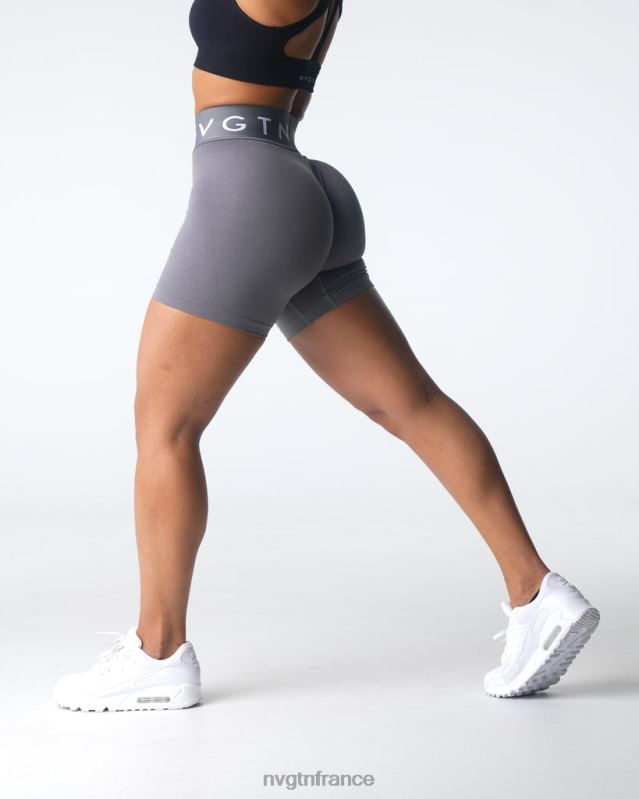 femmes XJRR2431 charbon aptitude NVGTN short de sport sans couture
