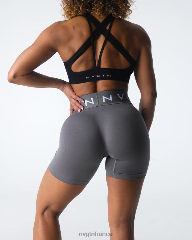 femmes XJRR2431 charbon aptitude NVGTN short de sport sans couture