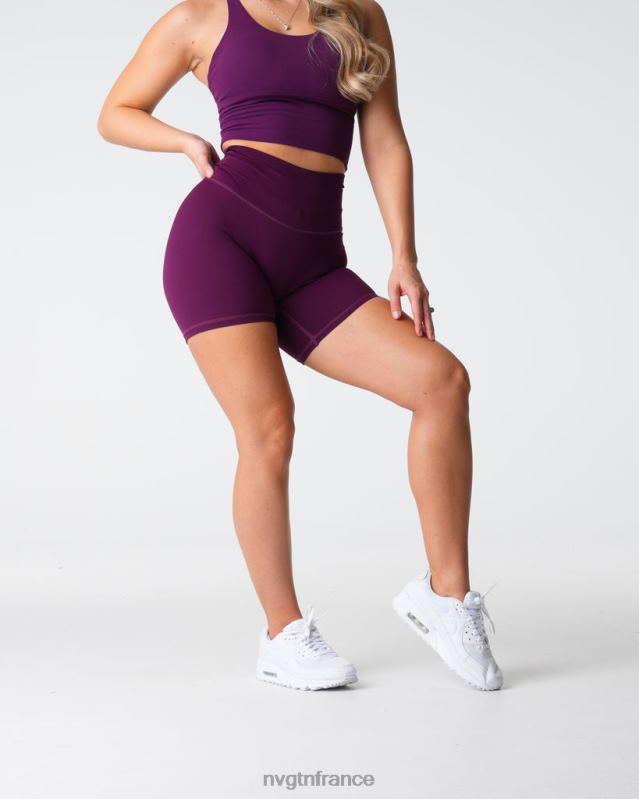 femmes XJRR2436 prune aptitude NVGTN short emblématique 2.0