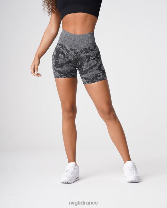 femmes XJRR2437 noir aptitude NVGTN short camouflage sans coutures