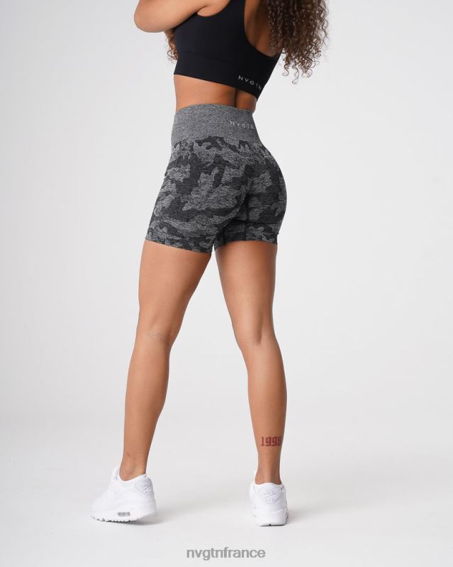 femmes XJRR2437 noir aptitude NVGTN short camouflage sans coutures
