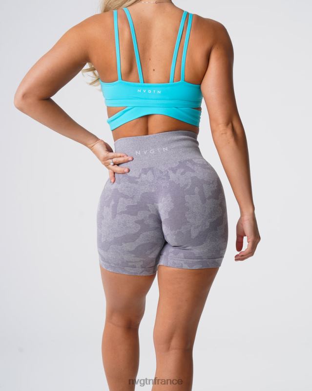 femmes XJRR2438 gris aptitude NVGTN short camouflage sans coutures