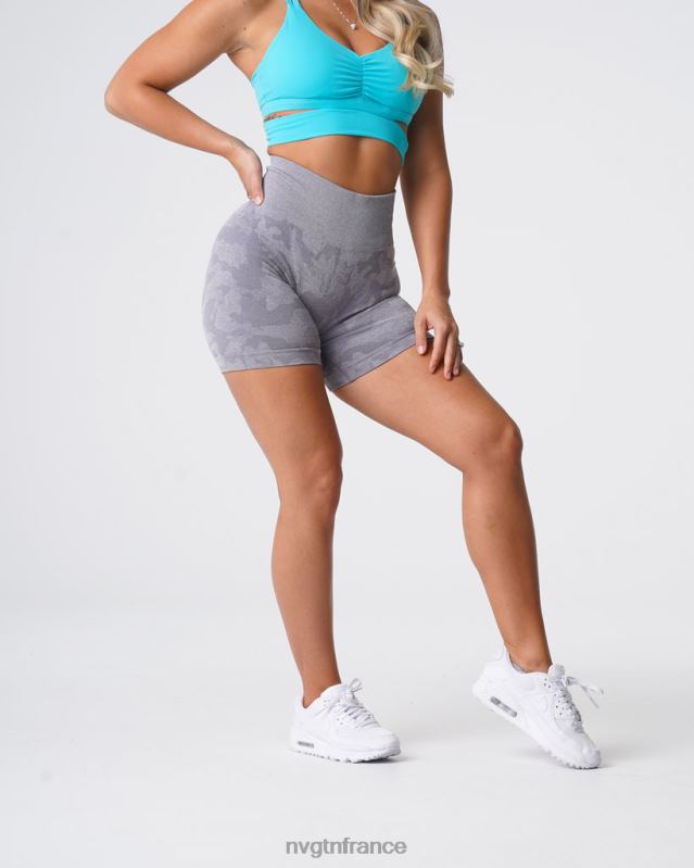 femmes XJRR2438 gris aptitude NVGTN short camouflage sans coutures