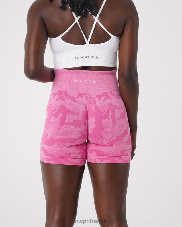 femmes XJRR2439 bubble gum rose aptitude NVGTN short camouflage sans coutures