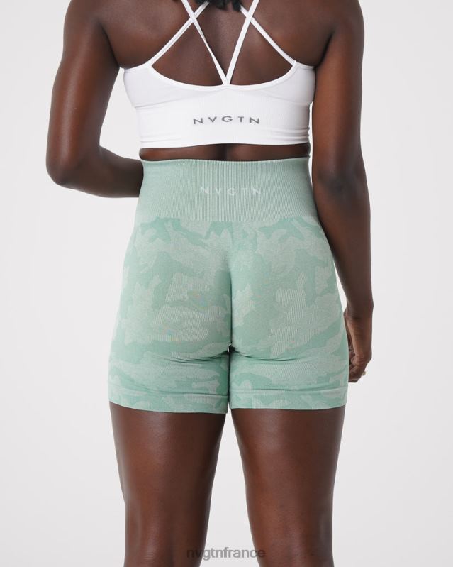 femmes XJRR2442 vert sauge aptitude NVGTN short camouflage sans coutures