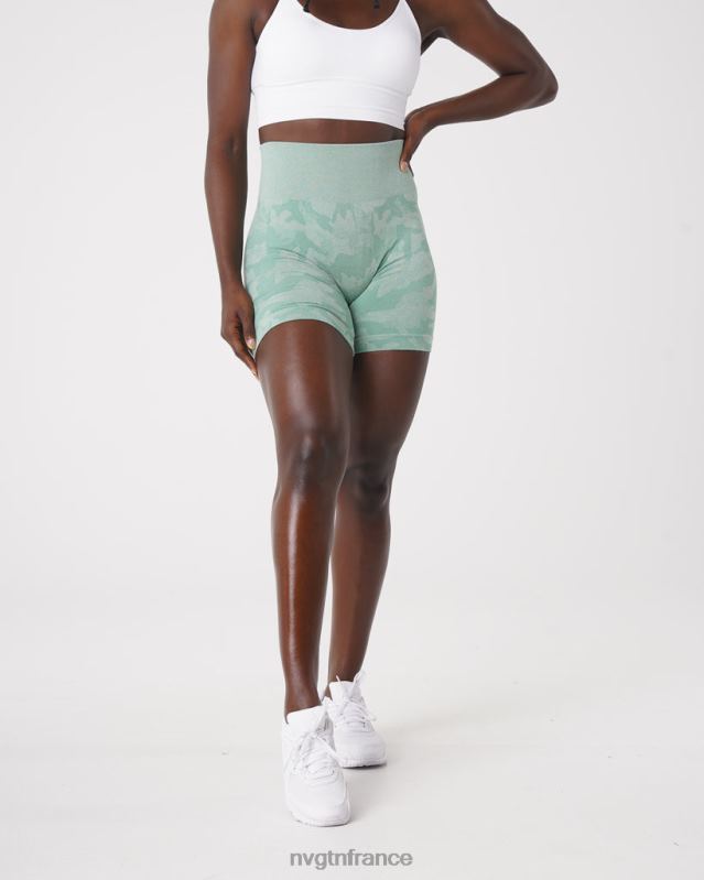 femmes XJRR2442 vert sauge aptitude NVGTN short camouflage sans coutures