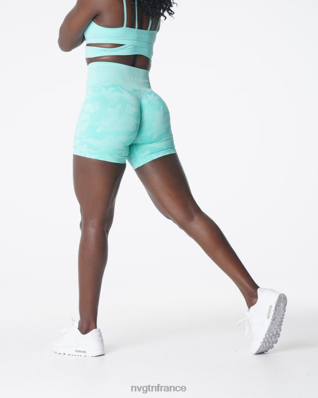 femmes XJRR2448 menthe aptitude NVGTN short camouflage sans coutures