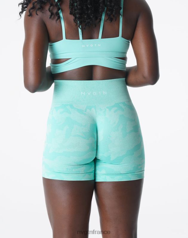 femmes XJRR2448 menthe aptitude NVGTN short camouflage sans coutures