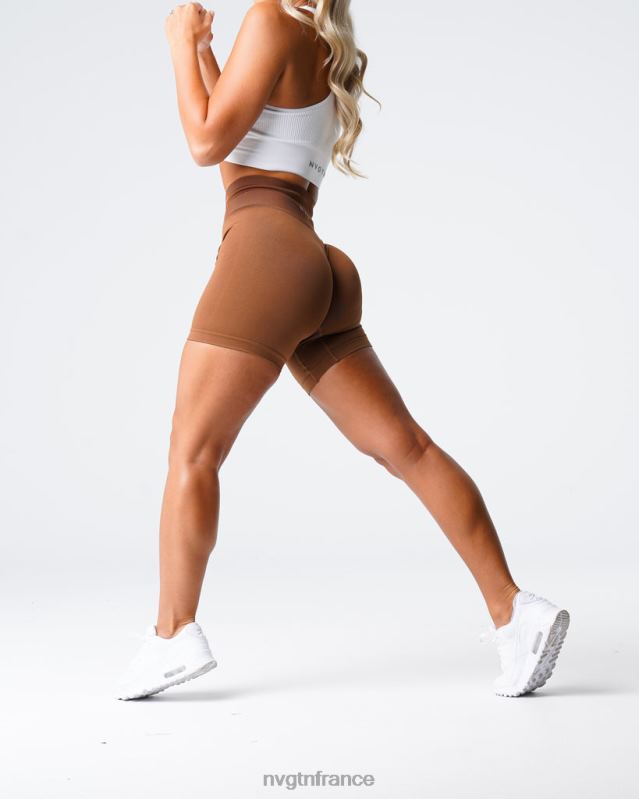 femmes XJRR2452 caramel aptitude NVGTN short uni sans couture