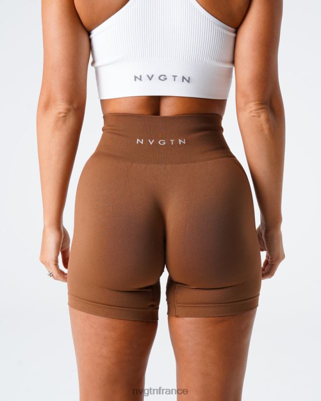 femmes XJRR2452 caramel aptitude NVGTN short uni sans couture