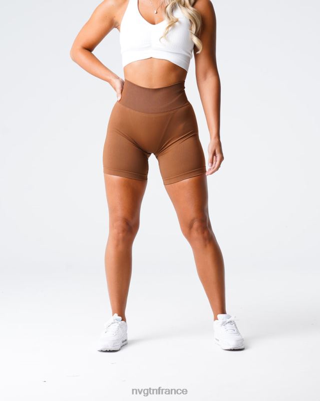 femmes XJRR2452 caramel aptitude NVGTN short uni sans couture