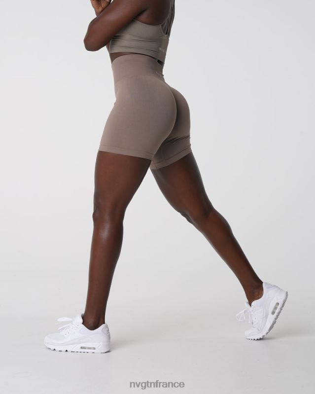 femmes XJRR2454 taupe aptitude NVGTN short uni sans couture